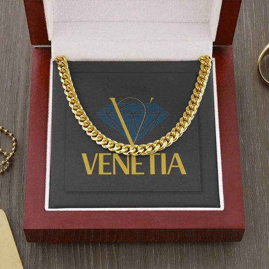 Venetia „Elegance“ kubanische Gliederkette aus 18 Karat Gold